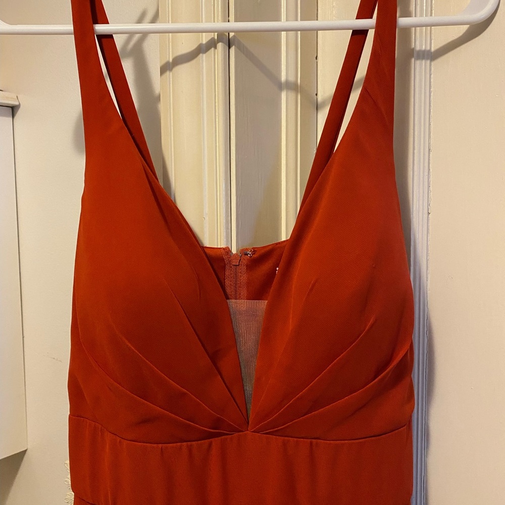 Rust bridesmaid dress